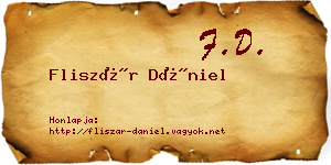 Fliszár Dániel névjegykártya